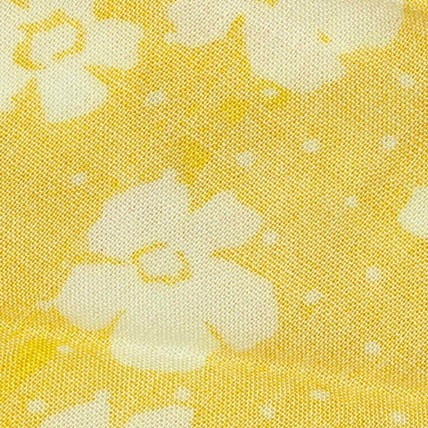 White Flowers Woven, Viscose, 130 gsm