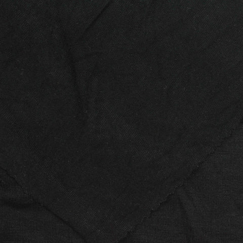 Viscose Stretch Jersey Knit Fabric, 215 gsm, 160 cm — Black