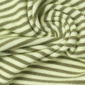Cream Horizontal-Stripe Velvet, Polyester, 280 gsm