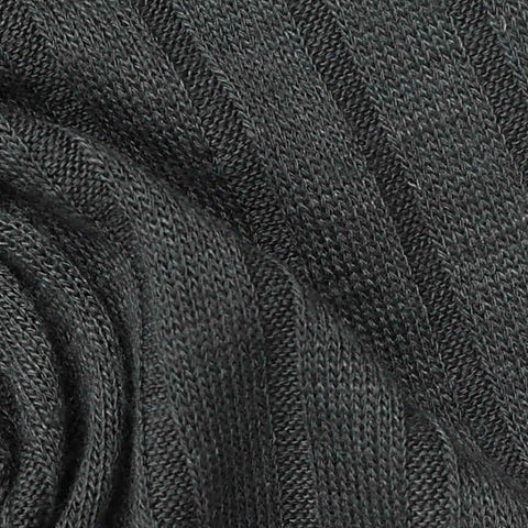 Modal Polyester Stretch Rib Knit Fabric, 200 gsm, 160 cm — Grey