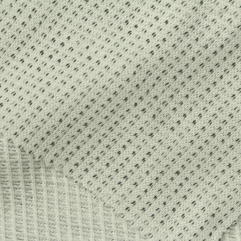 Light Grey Marl Rib Knit, Poly-Cotton, 290 gsm