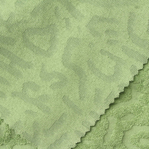 Light Green Tone-on-Tone French Terry, Cotton