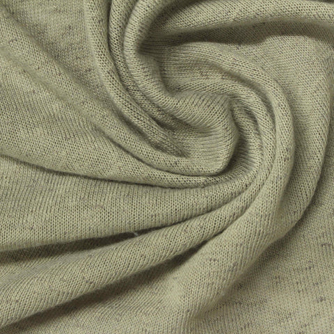 Slub 100% Polyester Chunky Knit Fabric, 165 gsm, 150 cm — Khaki