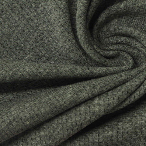 Dark Grey-Green Marl Mesh, Poly-Cotton