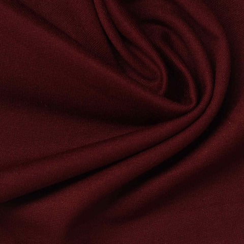 Viscose Nylon Stretch Ponte Knit Fabric, 250 gsm, 160 cm — Red
