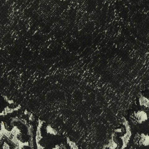 Black Leopard Jacquard, Poly-Viscose, 240 gsm