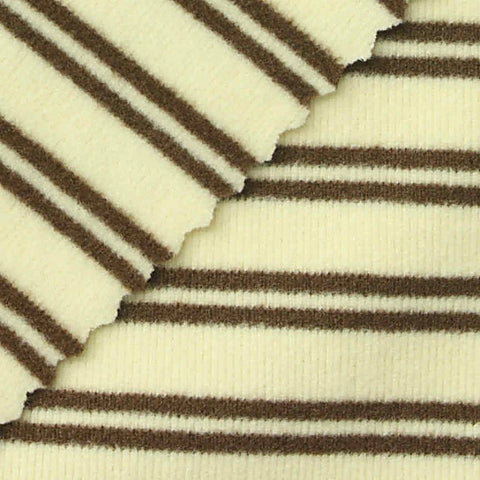 Cream Stripes Knit, Polyester