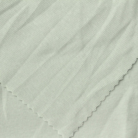 100% Cotton Rib Knit Fabric, 190 gsm, 165 cm — Green