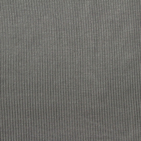 Modal Stretch Rib Knit Fabric, 180 gsm — Grey