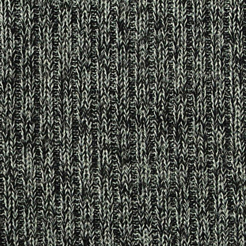 Dark Grey Marl Rib Knit, 210 gsm