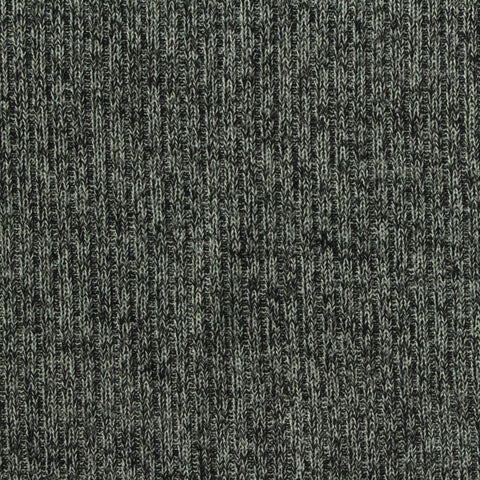 Dark Grey Marl Rib Knit, 210 gsm