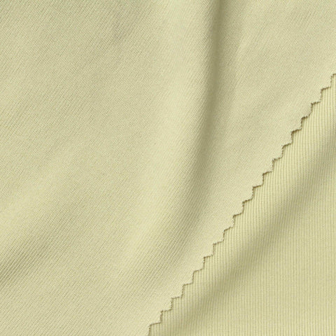 Cotton Polyester Rib Knit Fabric, 231 gsm, 145 cm — Beige