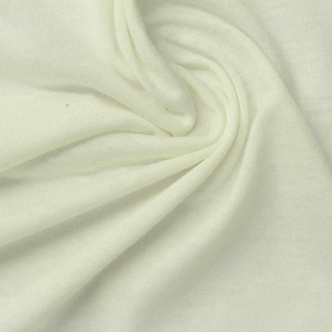 Polyester Cotton Jersey Knit Fabric, 128 gsm, 170 cm — White