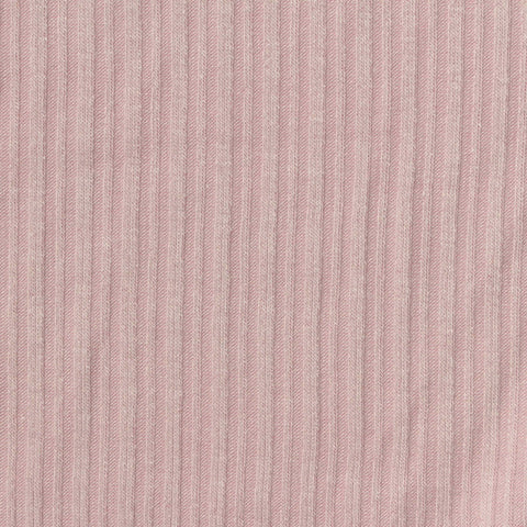 Polyester Viscose Stretch Rib Knit Fabric, 190 gsm — Pink