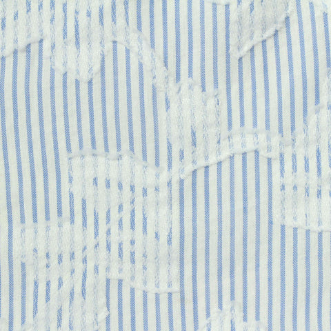 White Stripes Jacquard, Poly-Cotton, 85 gsm