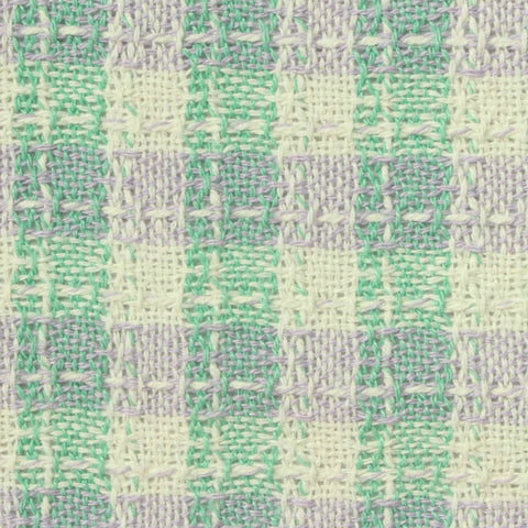 Light Green Check Bouclé, Polyester