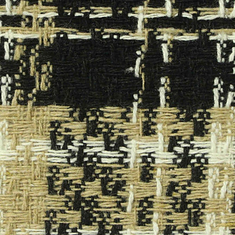 Black Plaid Bouclé, Polyester, 300 gsm
