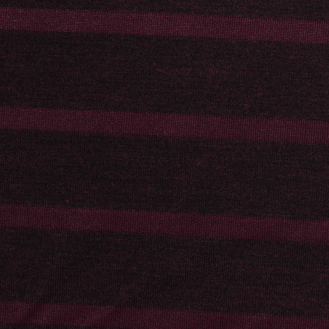 Dark Maroon Horizontal-Stripe Knit, Poly-Viscose