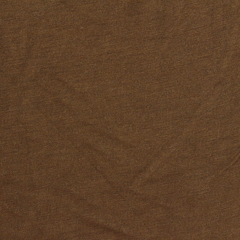 Polyester Viscose Stretch Jersey Knit Fabric, 150 gsm, 165 cm — Brown