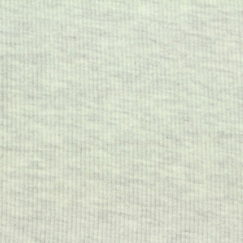 Light Grey Heathered-Marl Rib Knit, Cotton-Poly, 310 gsm
