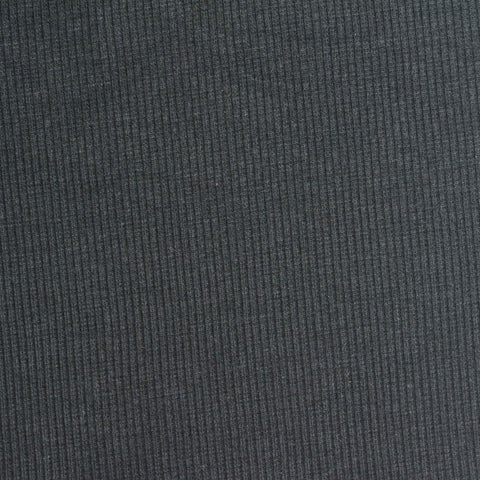 Polyester Cotton Stretch Rib Knit Fabric, 289 gsm, 120 cm — Grey