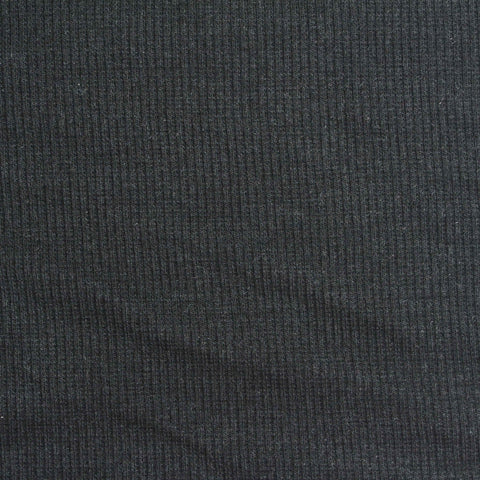 Polyester Cotton Stretch Rib Knit Fabric, 395 gsm, 121 cm — Grey