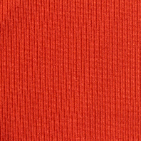 Cotton Polyester Stretch Rib Knit Fabric, 330 gsm, 118 cm — Red