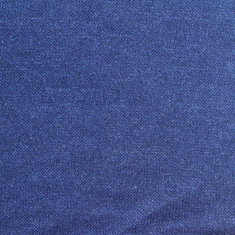 Viscose Polyester Blend Chunky Knit Fabric, 160 gsm, 155 cm — Blue