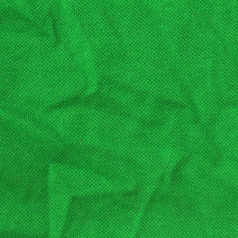 Cotton Stretch Piqué Knit Fabric, 175 gsm, 175 cm — Green