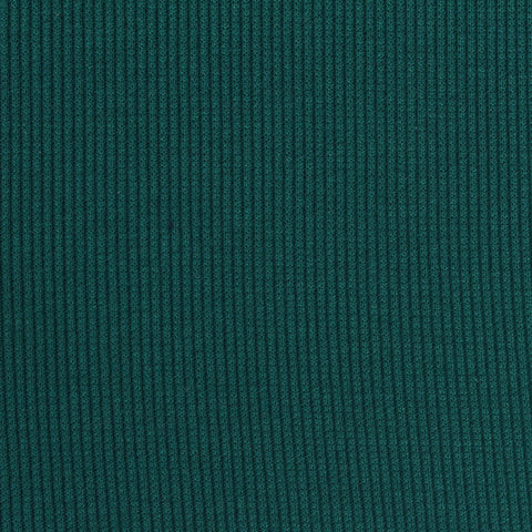 Polyester Stretch Rib Knit Fabric, 293 gsm — Green