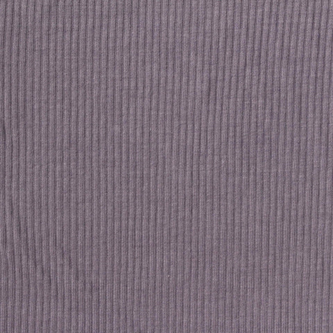 Polyester Viscose Stretch Rib Knit Fabric, 220 gsm — Purple