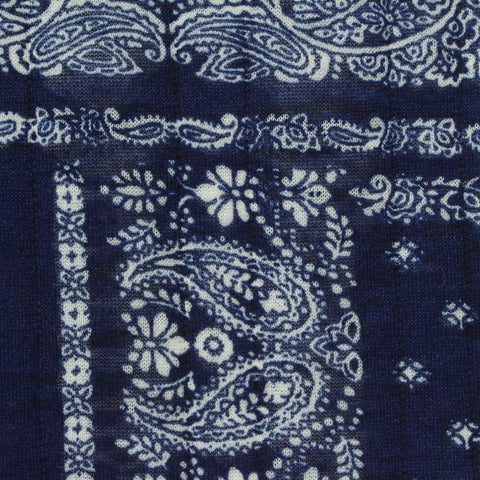 White Paisley Scuba Knit, Polyester