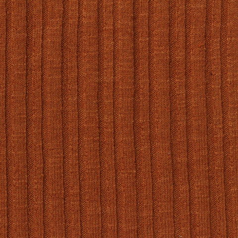 Polyester Cotton Stretch Rib Knit Fabric, 240 gsm — Orange