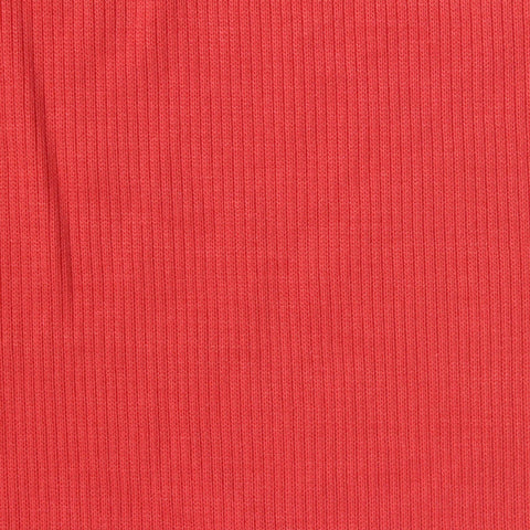Viscose Stretch Rib Knit Fabric, 300 gsm, 120 cm — Red