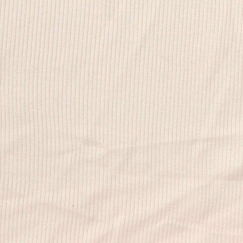Viscose Stretch Rib Knit Fabric, 240 gsm, 120 cm — Beige