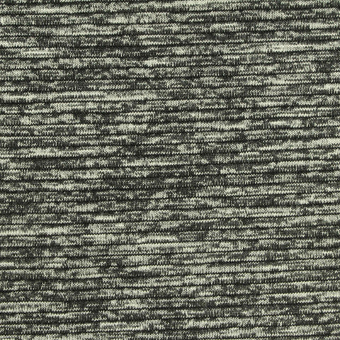 Black Heathered-Marl Interlock Knit, Viscose-Poly