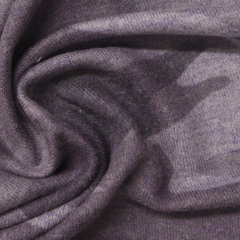 Purple Heathered-Marl Chunky Knit, Viscose-Poly, 275 gsm