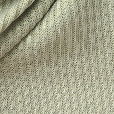 Polyester Stretch Rib Knit Fabric, 243 gsm, 130 cm — Green
