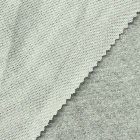 Grey Heather French Terry, Polyester, 205 gsm