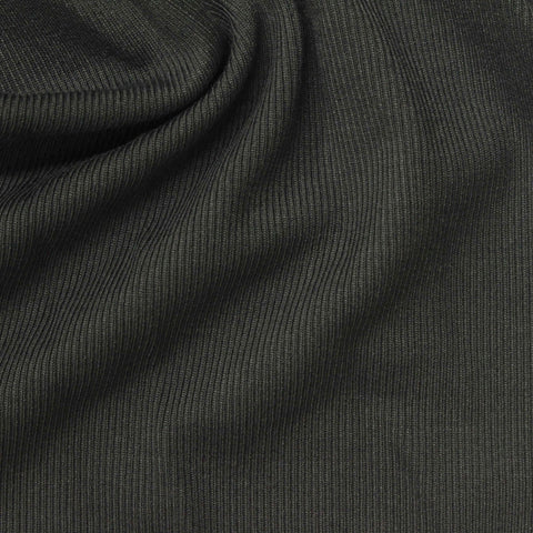 Polyester Stretch Rib Knit Fabric, 275 gsm, 158 cm — Green
