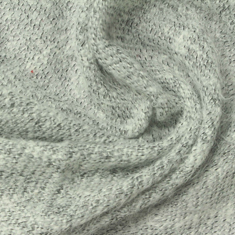 Light Grey Marl Chunky Knit, Polyester, 170 gsm