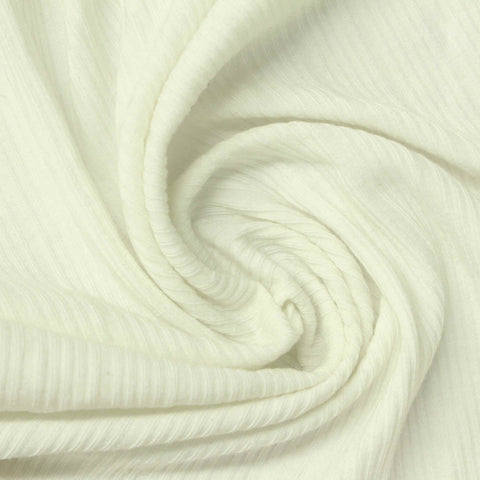 Polyester Stretch Rib Knit Fabric, 240 gsm — Beige