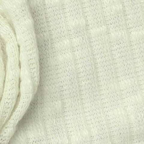 White Textured Rib Knit, Poly-Viscose