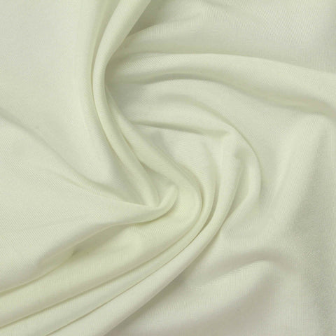 Polyester Stretch Jersey Knit Fabric, 180 gsm — White