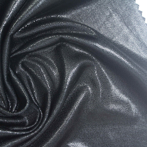 Black Geometric Knit, Polyester, 185 gsm