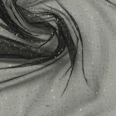 Silver Dots Mesh, Nylon