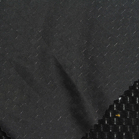 Black Marl Knit, Polyester, 240 gsm, 163 cm