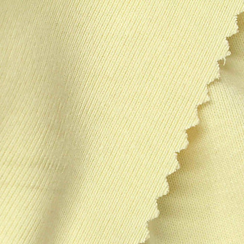 Cotton Polyester Rib Knit Fabric, 320 gsm, 162 cm — Yellow