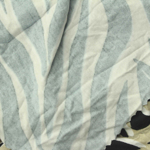 Light Blue Animal Print Jersey Knit, Viscose