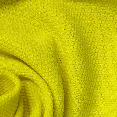Polyester Stretch Knit Fabric, 250 gsm, 165 cm — Yellow
